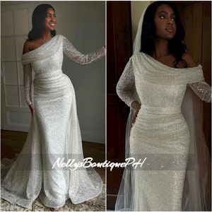 Fashion Design Shinning Sequin Elegant Mermaid Long Cheap Bridesmaid Dresses for Wedding Party, WG72