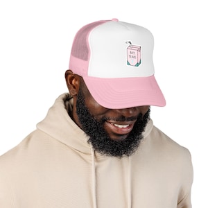 Boy Tears juice box Trucker Hat | Cute pastel patch graphic