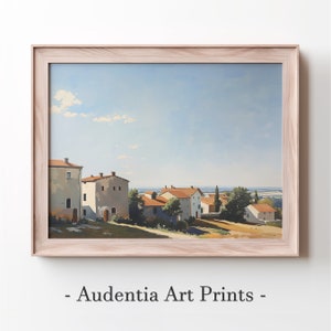 Printable European Village Wall Art