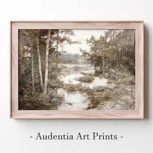Printed River in a Forest Wall Art Poster
