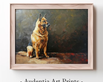 Printed German Shepherd Art Poster