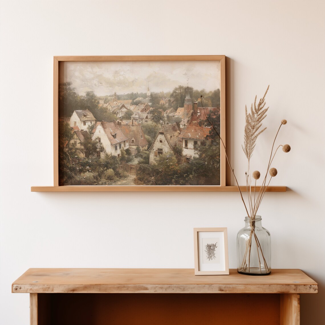 Printed European Village Wall Art Poster - Etsy