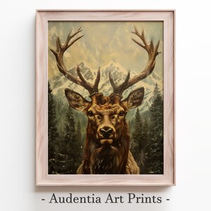 Printed Deer Wall Art Poster