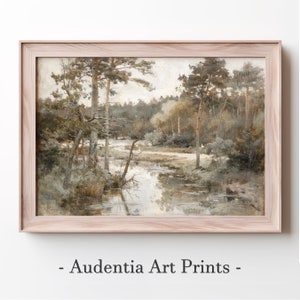 Printed River in a Forest Wall Art Poster