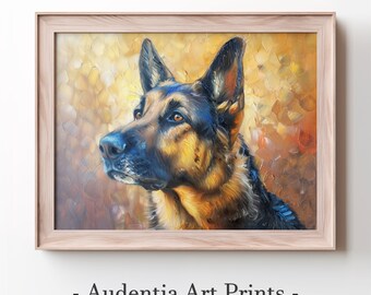 Printed German Shepherd Art Poster