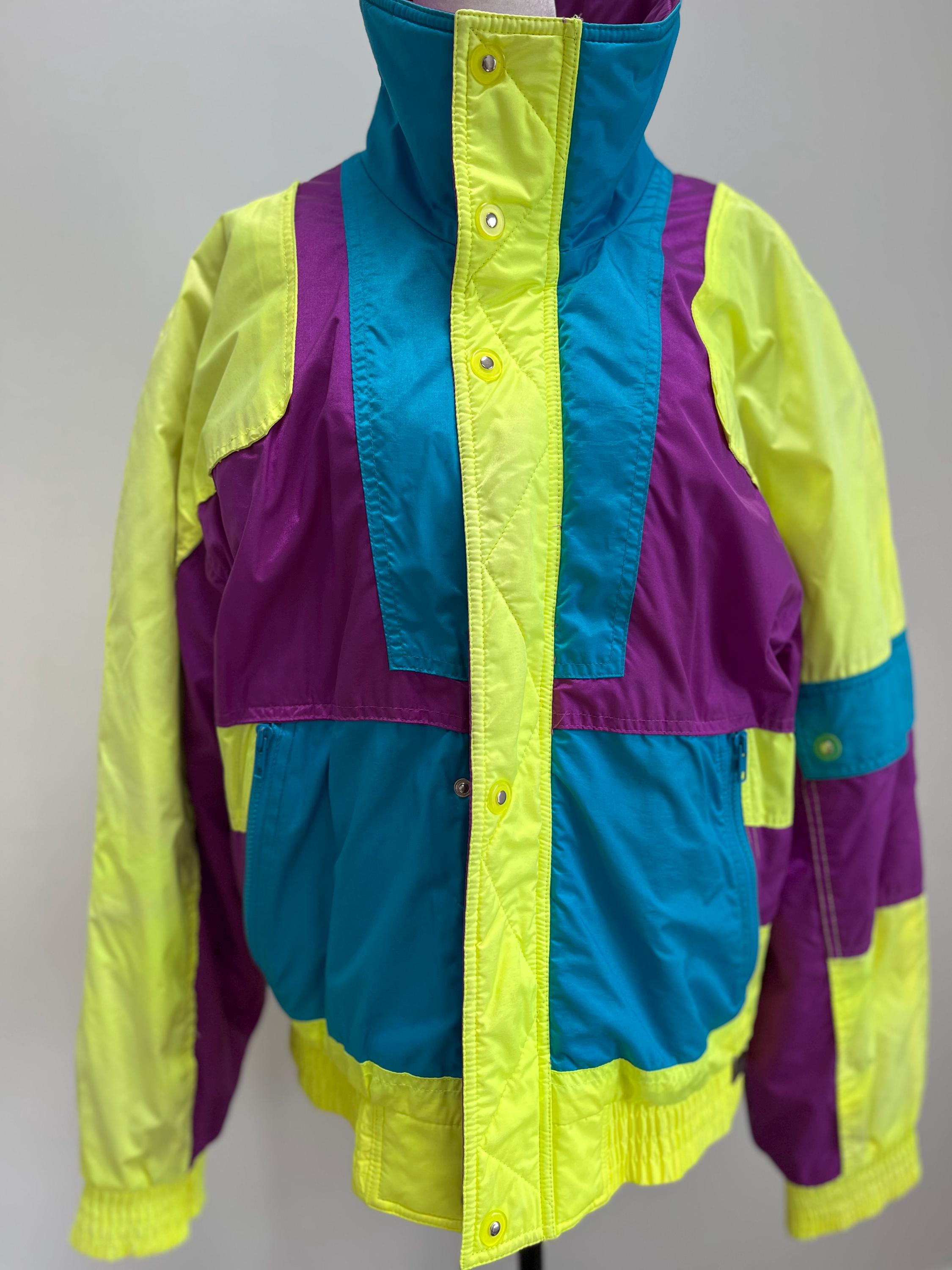 Vintage 80s Colourful Neon Ski Jacket - Etsy