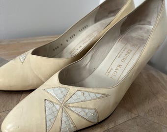 Vintage 80s Bruno Magli leather pumps