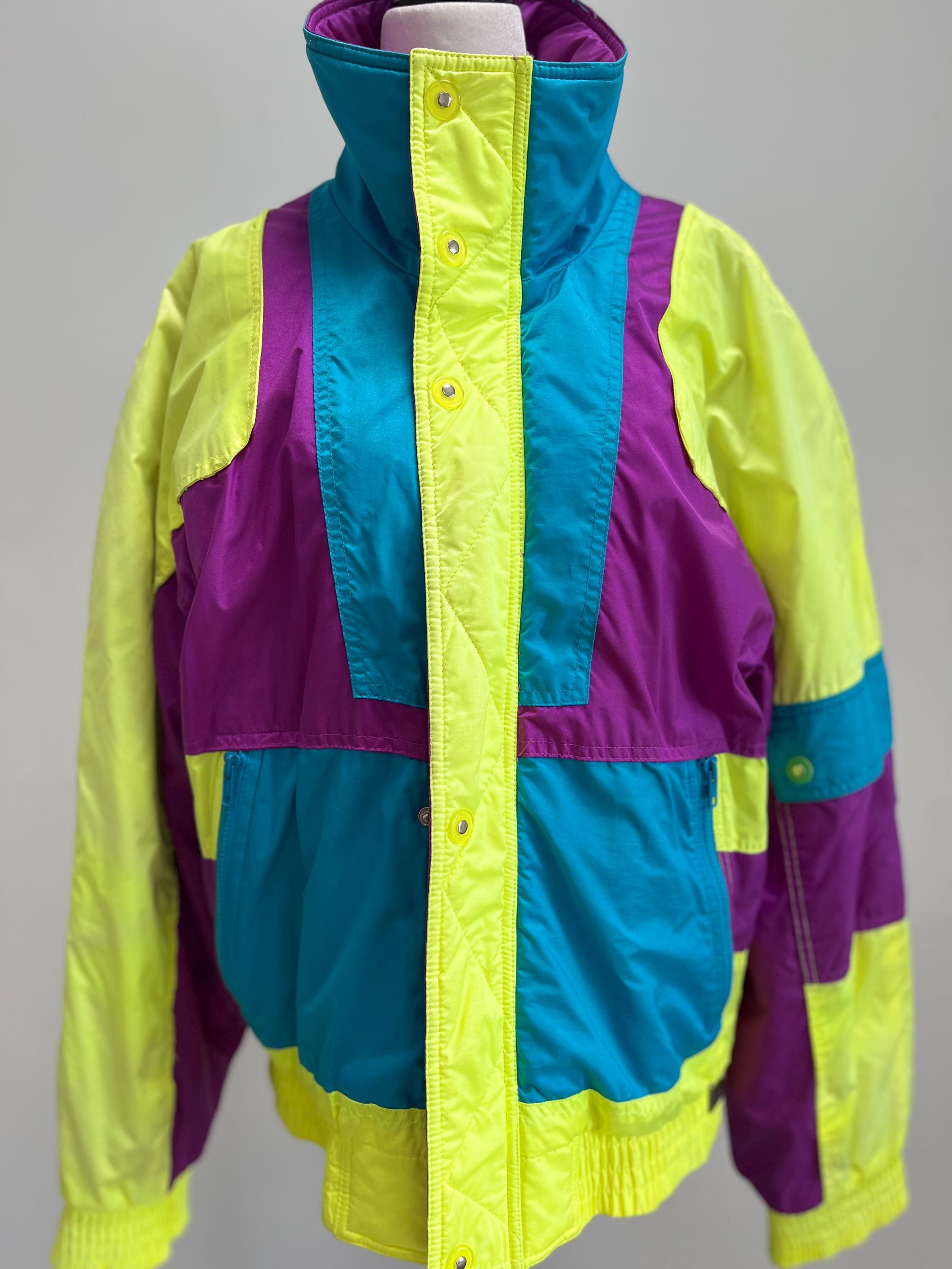 Vintage 80s Colourful Neon Ski Jacket - Etsy Vintage 80s Colourful Neon Ski Jacket - Etsy