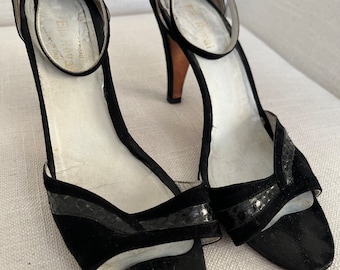 70s Italian design disco leather strappy sandals