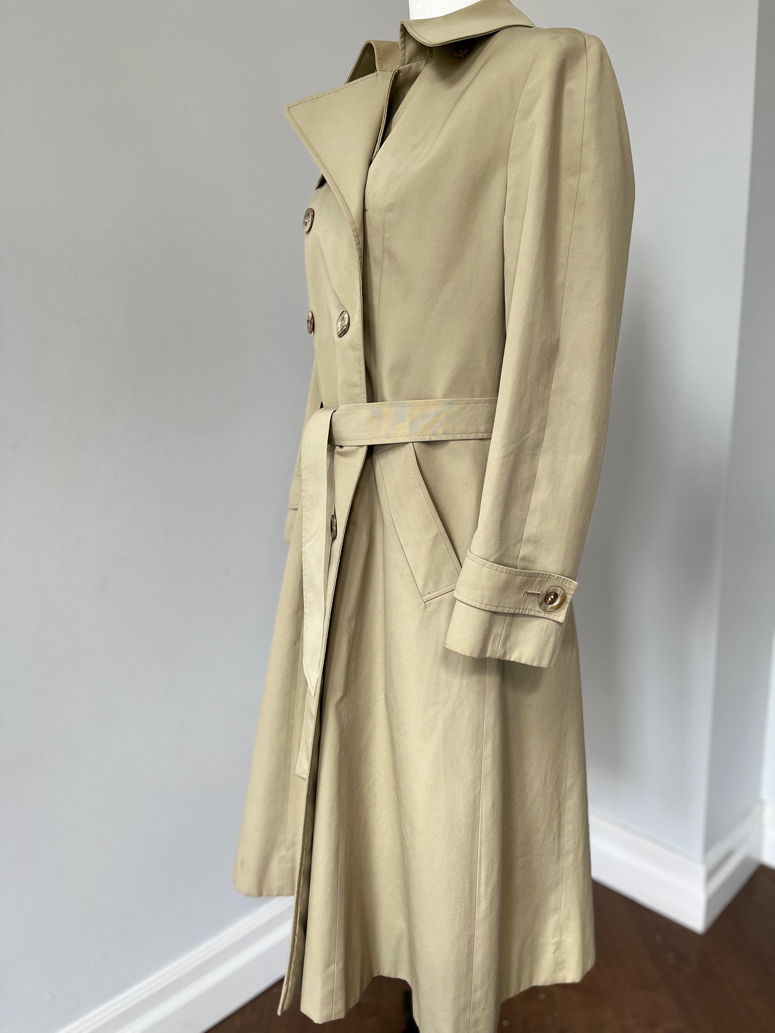 90s AQUASCUTUM Brown Trench Coat (L)