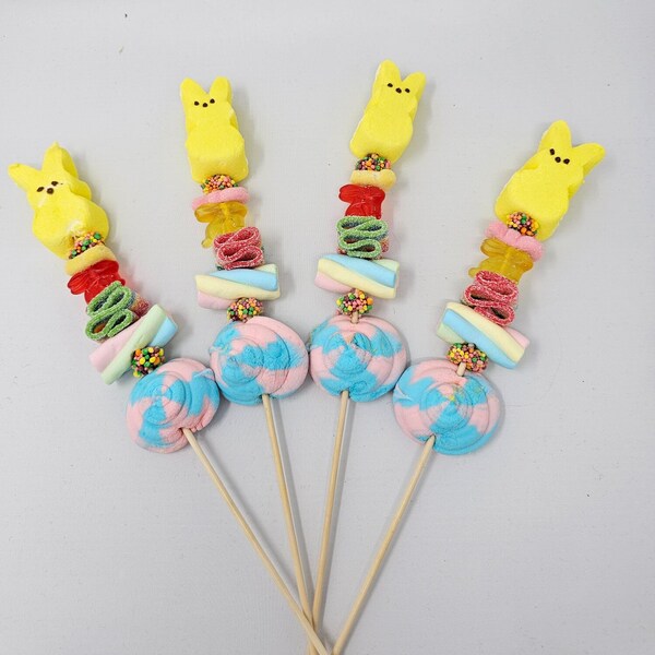 Easter Customizable Candy Kabobs! Easter Basket fillers! Party favors!