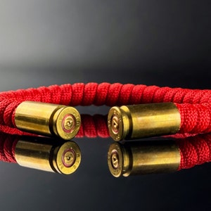 Rode kogelarmband, String verstelbare armband, Militaire geschenken voor hem, Unisex maat paracord armband, Lucky herenarmband