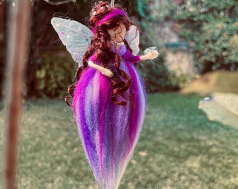 Needle felted fairy Decor, Waldorf Felted Doll