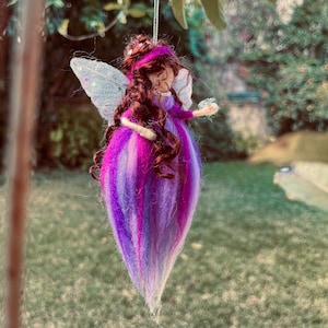 Needle felted fairy Decor, Waldorf Felted Doll