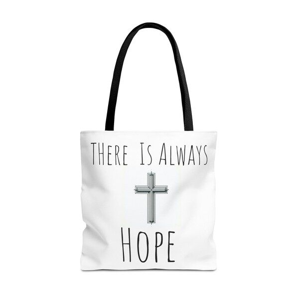 Unique Tote Bag with 'There is Always Hope' Design - Reusable Shopping Bag