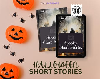 Halloween Ebook Spooky Short Stories October Printable Reading Booklover Gift Trick Or Treat Scary Kids Family Novel Instant Download E-Book