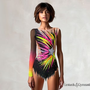 Versatile Lycra Leotard for Rhythmic Gymnastics, Skating, Ballet, Acrobatics, Costume - POP