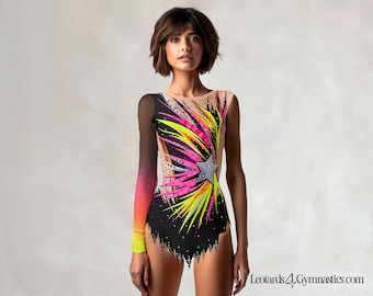Versatile Lycra Leotard for Rhythmic Gymnastics, Skating, Ballet, Acrobatics, Costume - POP