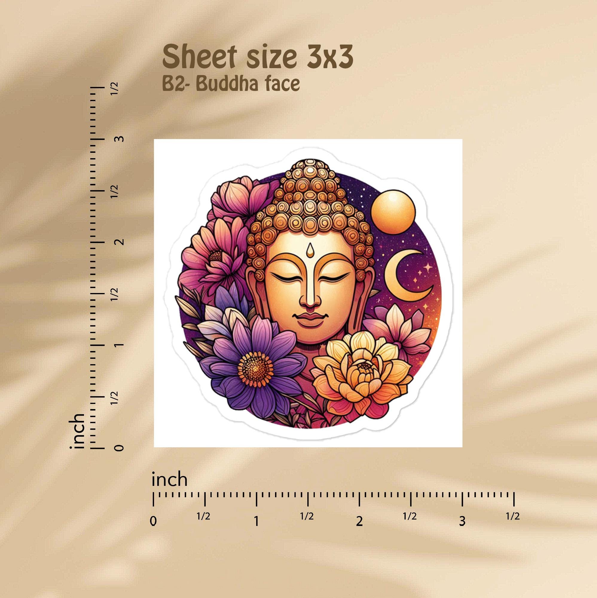 Sitting Buddha Sticker. Buddhist Religious Gift, Mindfulness Art Vinyl ...