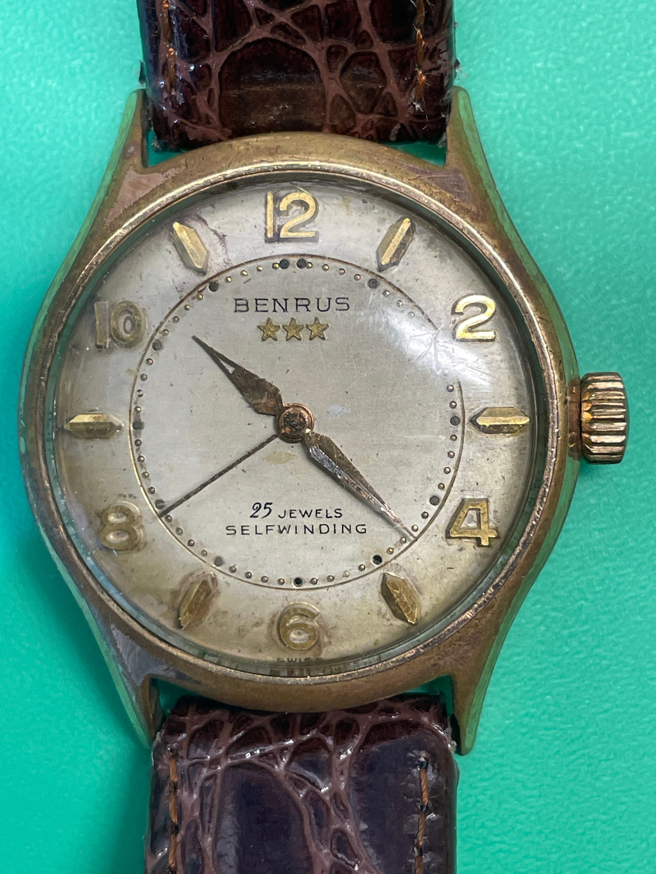【1950s】BENRUS スモセコ OH済 ヴィンテージ腕時計 1950s Vintage Benrus 3 Star - Etsy