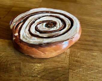 Cinnamon Swirl Clay Coaster