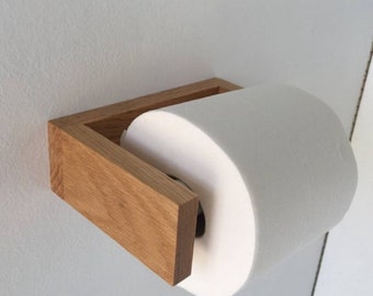 Toilet paper holder for toilets/paper holder beech/walnut