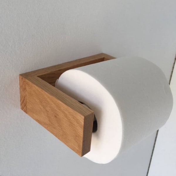 Toilet paper holder for toilets/paper holder beech/walnut