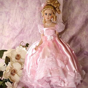 Lady Savanna, Doll, Porcelain Doll, Doll Collection, 16 inch Doll, Tall Porcelain Doll, Porcelain, Gift Doll, Girl Doll, Elegant Doll,