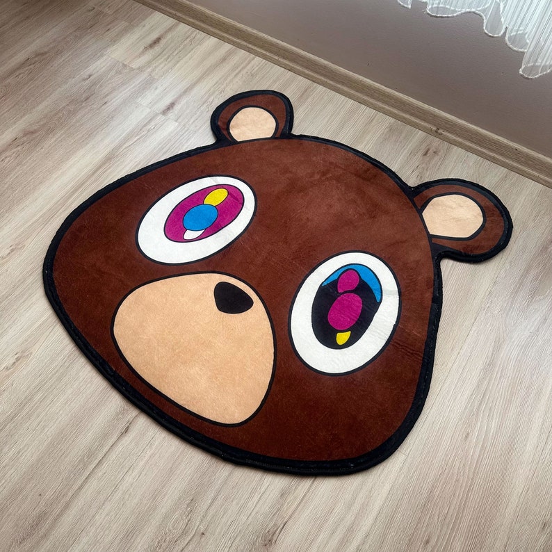 Kanye West Mascot Bear Rug, Graduation Bear, Hiphop, Rapper, Gift - Etsy