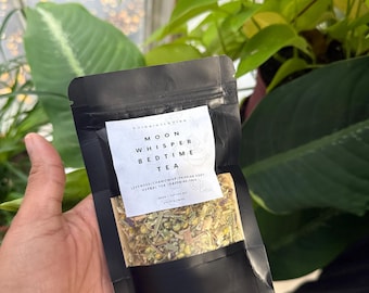 Moon Whisper Bedtime Tea | Lavender Chamomile Valerian Sleep Blend | Herbal Relaxation & Stress Relief Tea