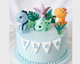 Baby Dinosaur Non Edible Birthday Cake Toppers