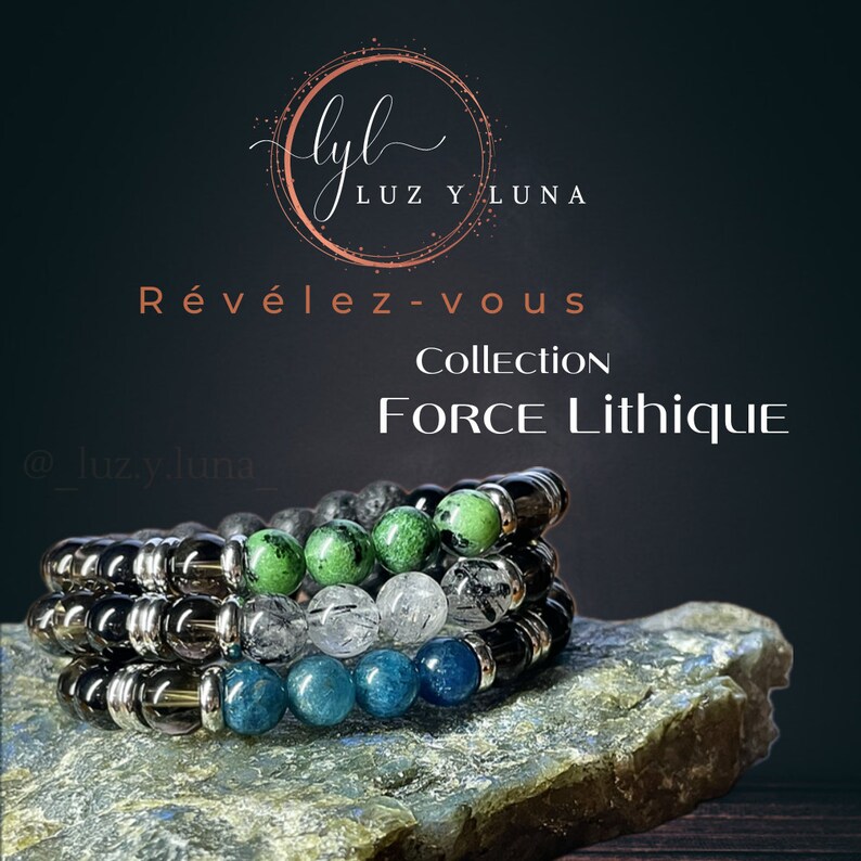 Bronzite, Tourmaline noire, Hématite et Pierre de Lave Bracelet RELATIONS EFFICACES et PARENTALITÉ positive image 7