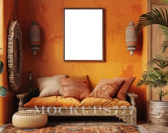 Interior Frame Mockup, Indian Interior Mockup