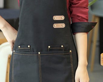 Christmas Gift | Your Design on Kitchen Apron | Painting Apron | Personalized Restaurant Apron | Embroidery or Printing
