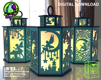 Linterna mágica de cuento de hadas (STL/Fantasía) - Luz nocturna con impresión 3D sin soporte - Descarga digital
