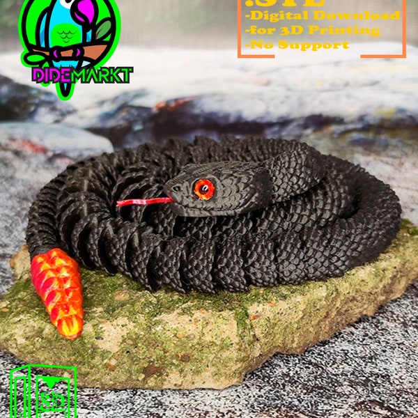 Articulated Snake Toy Stl file for 3D Printing