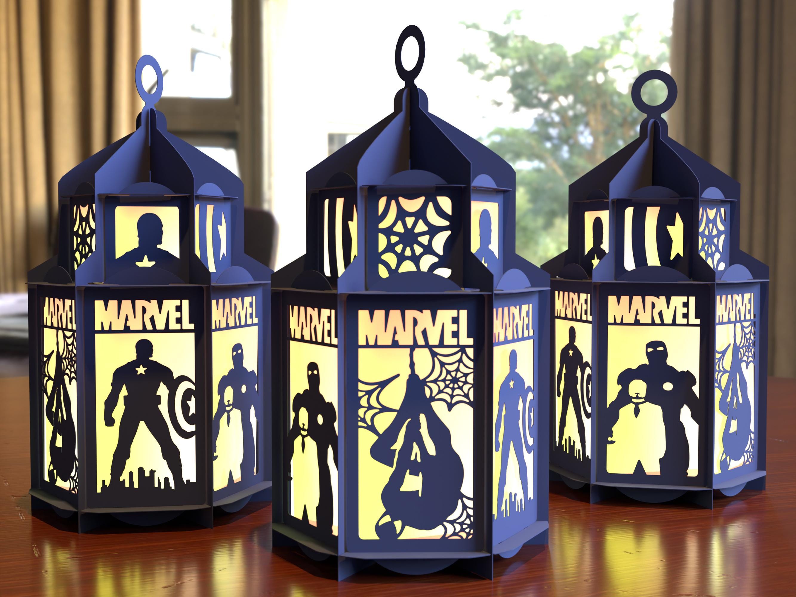Hero Team Lantern SVG – Layered Paper Cutting Template - Etsy