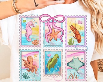 Summer png, Coastal Summer Png, Trendy Summer Png, Beach png, Aesthetic Summer, Jellyfish Png, Seahorse Png, Coastal Aesthetic, Fish Png