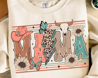 Western Mama png, Howdy Cowhide, Western Mom png, Coquette Mama png, Cowgirl Mama png