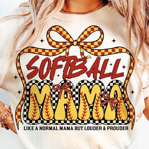 Softball Mama Png, Coquette Bow PNG, Softball mama png, Cheer Softball Mom Png, Softball Baseball PNG, Retro Softball Game Day Sports Png