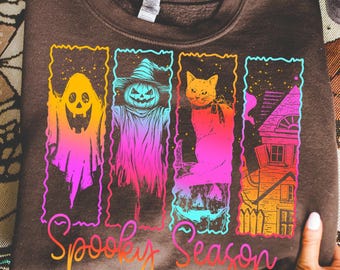 Saison effrayante Png, tendance Halloween PNG, vintage Halloween horreur nuit Png, conceptions de chemise d'Halloween, Halloween rétro PNG, téléchargement numérique