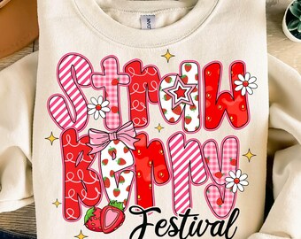 Aardbeienfestival zomer png, kersenaardbeisublimatie png, aardbeishirtontwerp, zomer, aardbeiminnaar, png