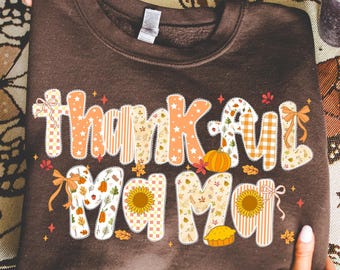 Thankful Mama Preppy PNG, Fall Mama Coquette Pumpkin, Fall Vibes Png, Autumn Coquette, Coquette Mama sublimatie downloaden, Instant Download