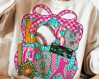 Baseball Coquette Png, Brushstroke Baseball Coquette Png, Game Day Baseball Png, Baseball Bow Png, Baseball Mama Png, Baseball Mom Png