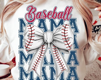 Baseball Mama Png, Baseball Kokette Bogen Png, Baseball Mama Png, Spieltag Sublimation, Kokette Bogen Sport Png, Retro Baseball Mama Png