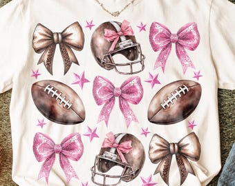 Retro Football Coquette PNG, Game Day Football PNG, Football Mom Png, Football Bow Png, Football Mama Png, Touchdown Season Png