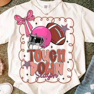 Retro Football Touchdown Season Png, Football Coquette Png, Game Day Shirt Design, Football Mama Png, Autumn Football Sublimation Preppy