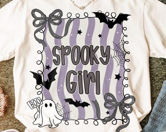 Preppy Halloween Spooky Girl png, Retro Halloween png, Halloween Spooky Sublimation, Spooky png, Pumpkin Png, Girl Halloween Shirt png files