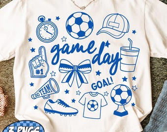 Soccer Doodles PNG SVG, Game Day PNG, Hand Drawn Doodle Design, Soccer Mom Png, Sport, Coquette, Transparent Background, Digital Download