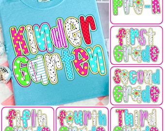 Preppy Back To School Bundle Png, T Shirt Bundle PNG, First Day Of School Shirt, Coquette Teacher Png Shirt, Girl Shirt Sublimation Designs